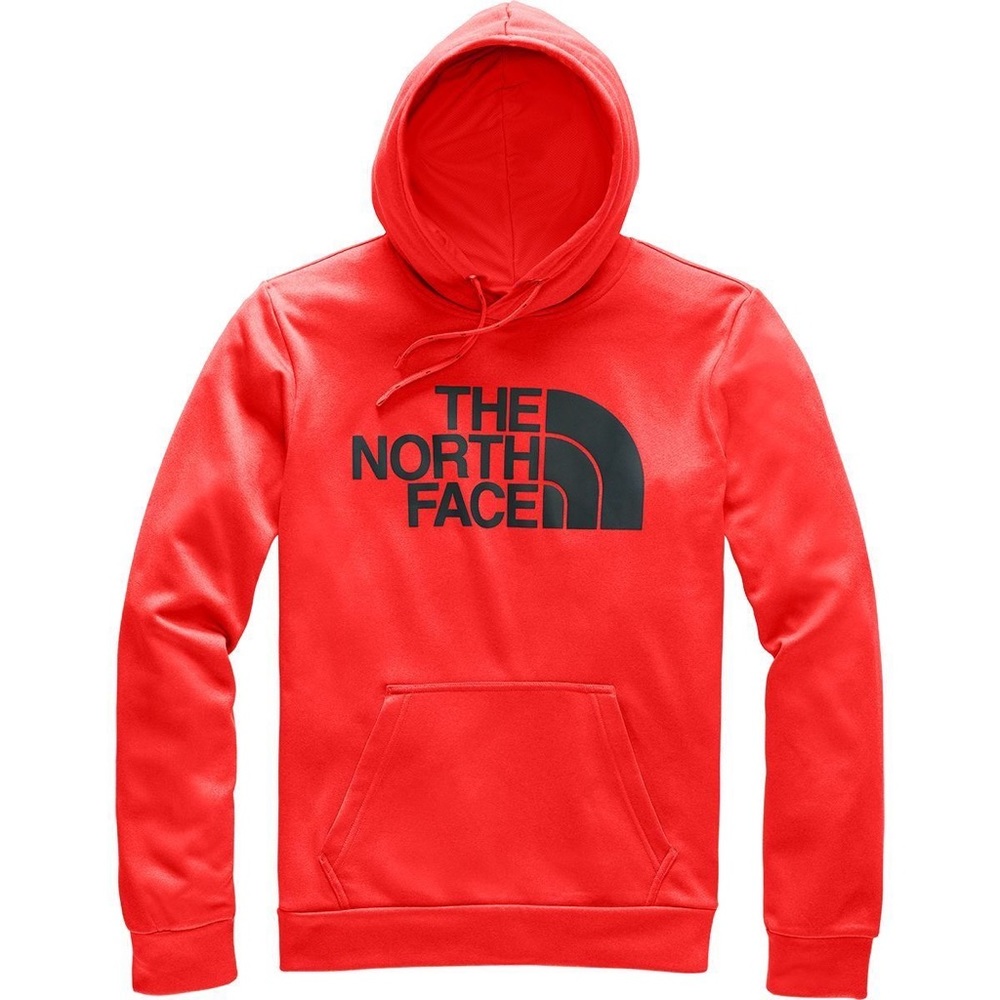 COPY - Mens North Face Half Dome Surgent Hoodie. Red with black logo.